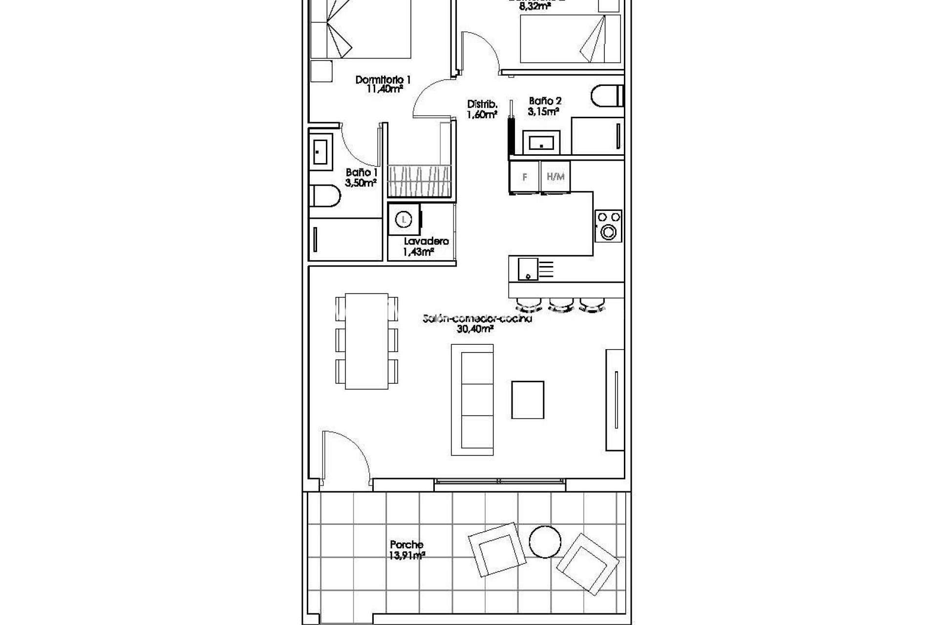 New build - Bungalow -
Pilar de la Horadada - Parque Ramon eugenio Escudero