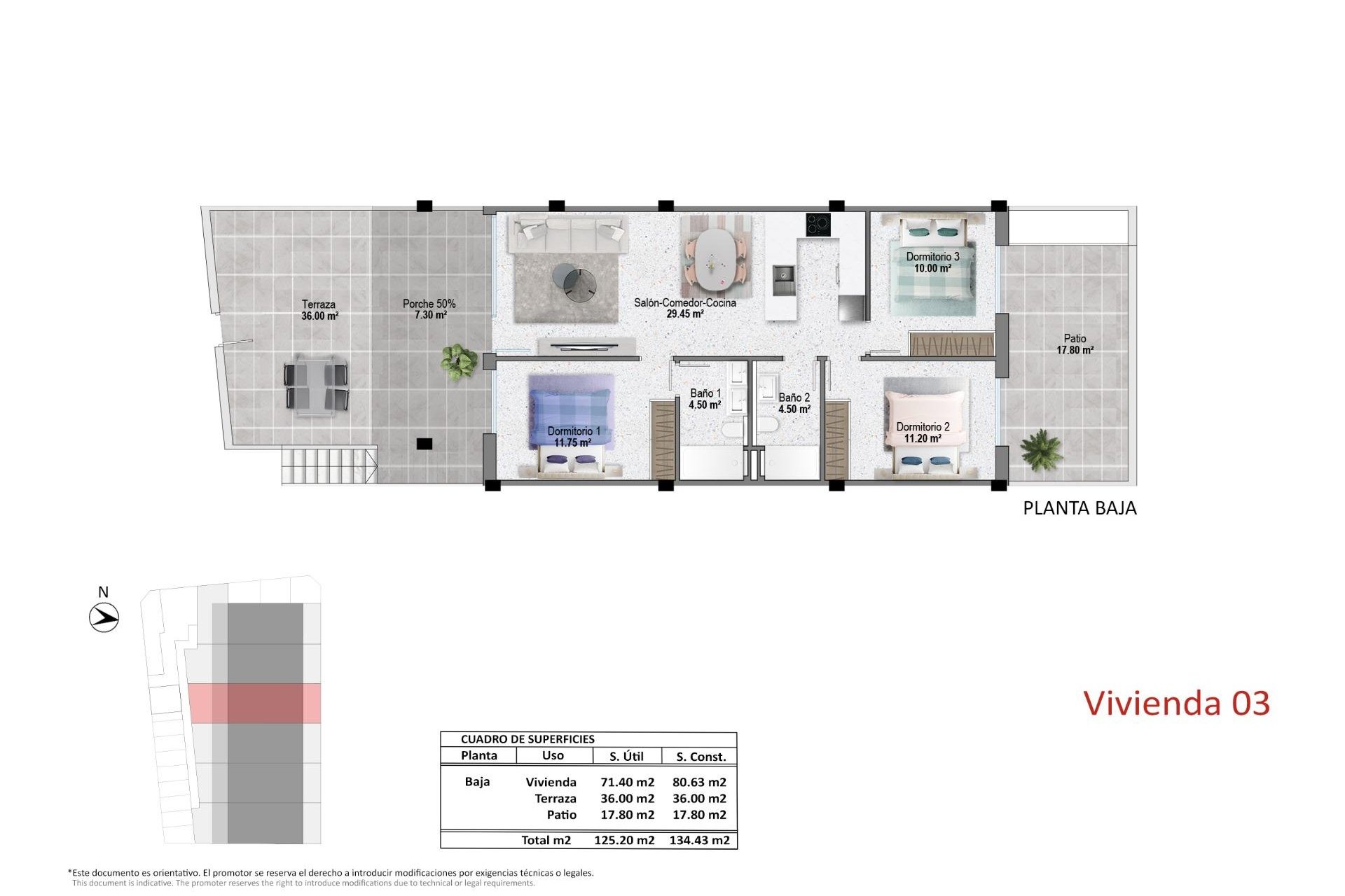 New build - Bungalow -
Pilar de la Horadada - Pueblo