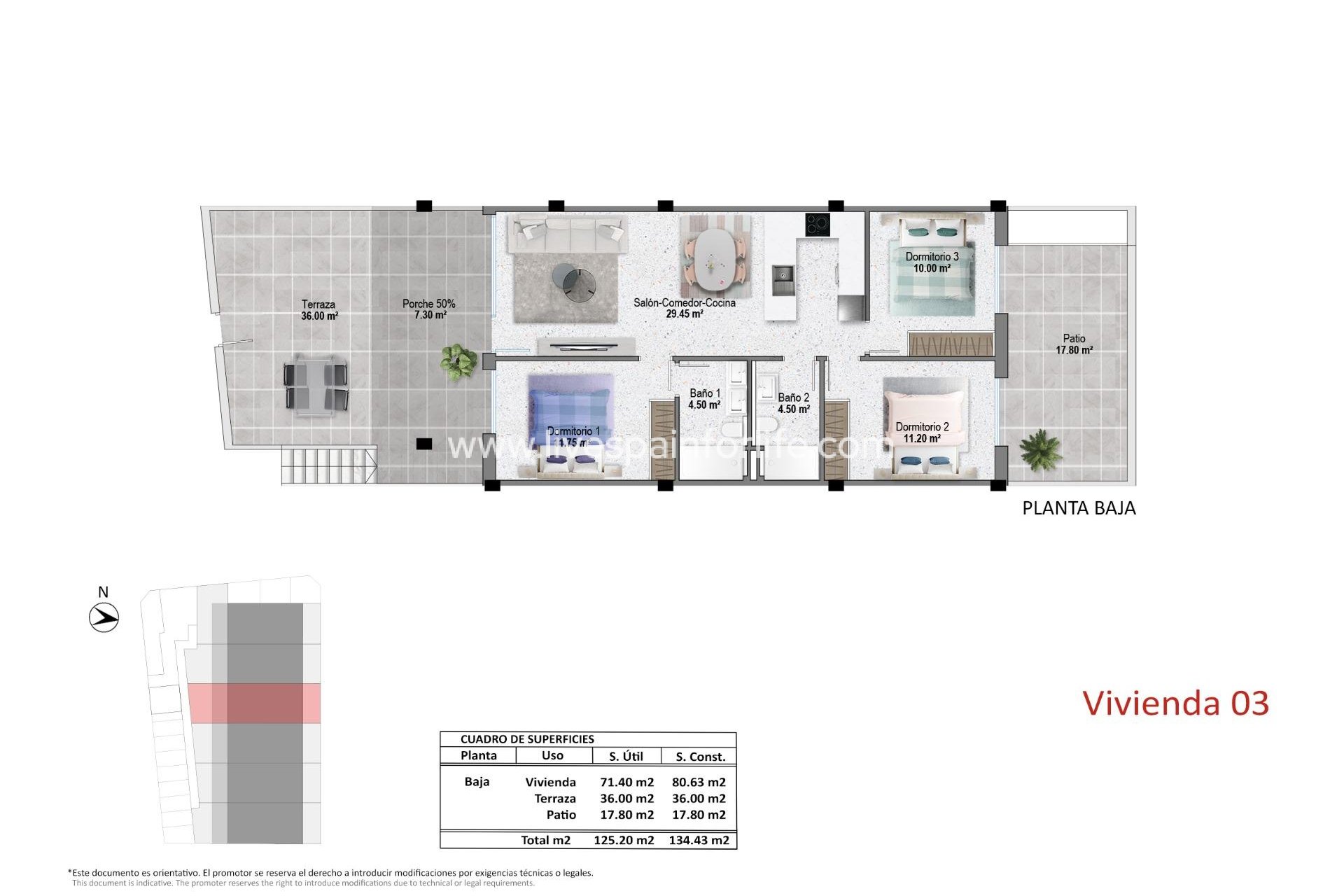 New build - Bungalow -
Pilar de la Horadada - Pueblo
