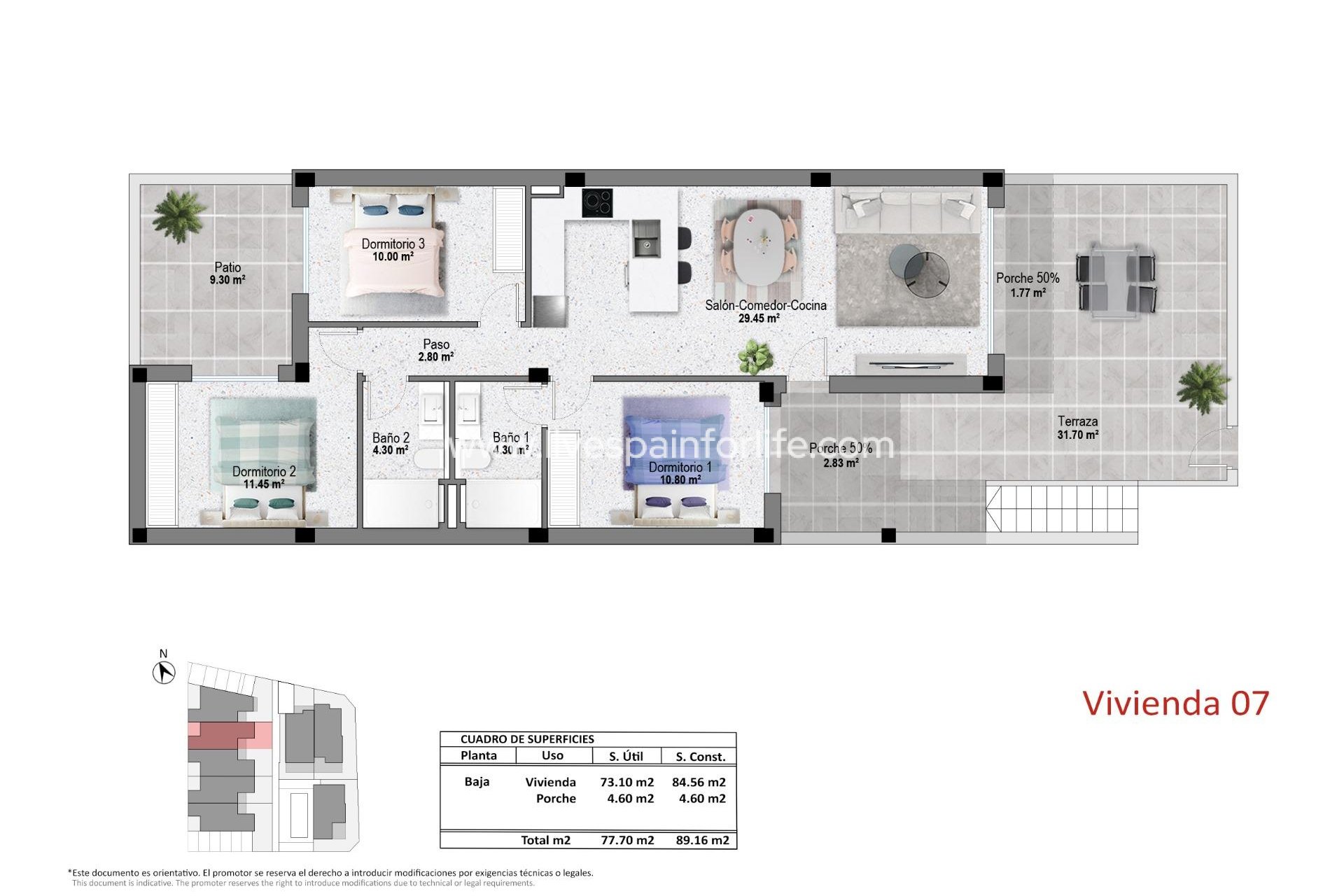 New build - Bungalow -
Pilar de la Horadada - Pueblo