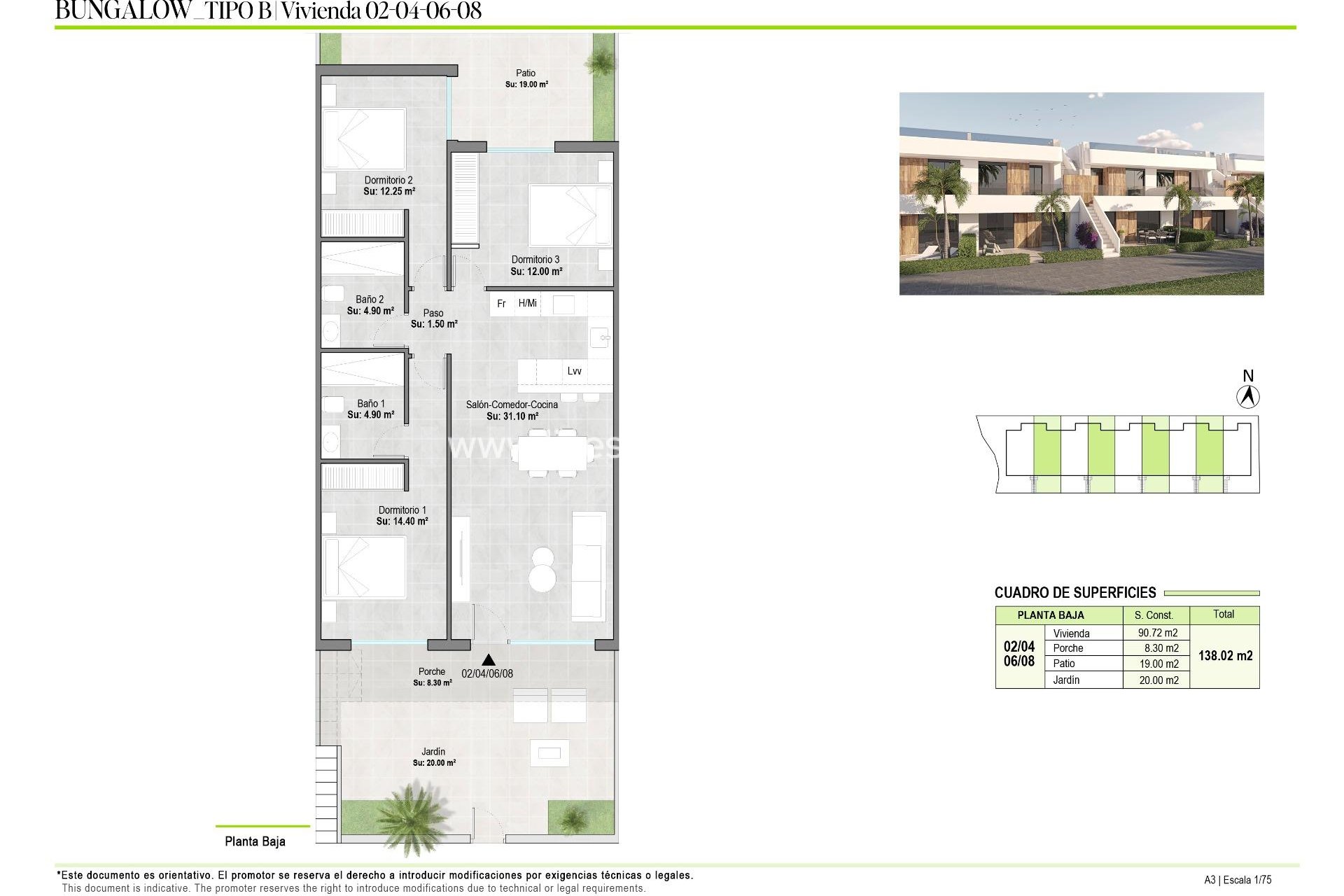 Nuevo - Bungalow -
Alhama De Murcia - Condado De Alhama