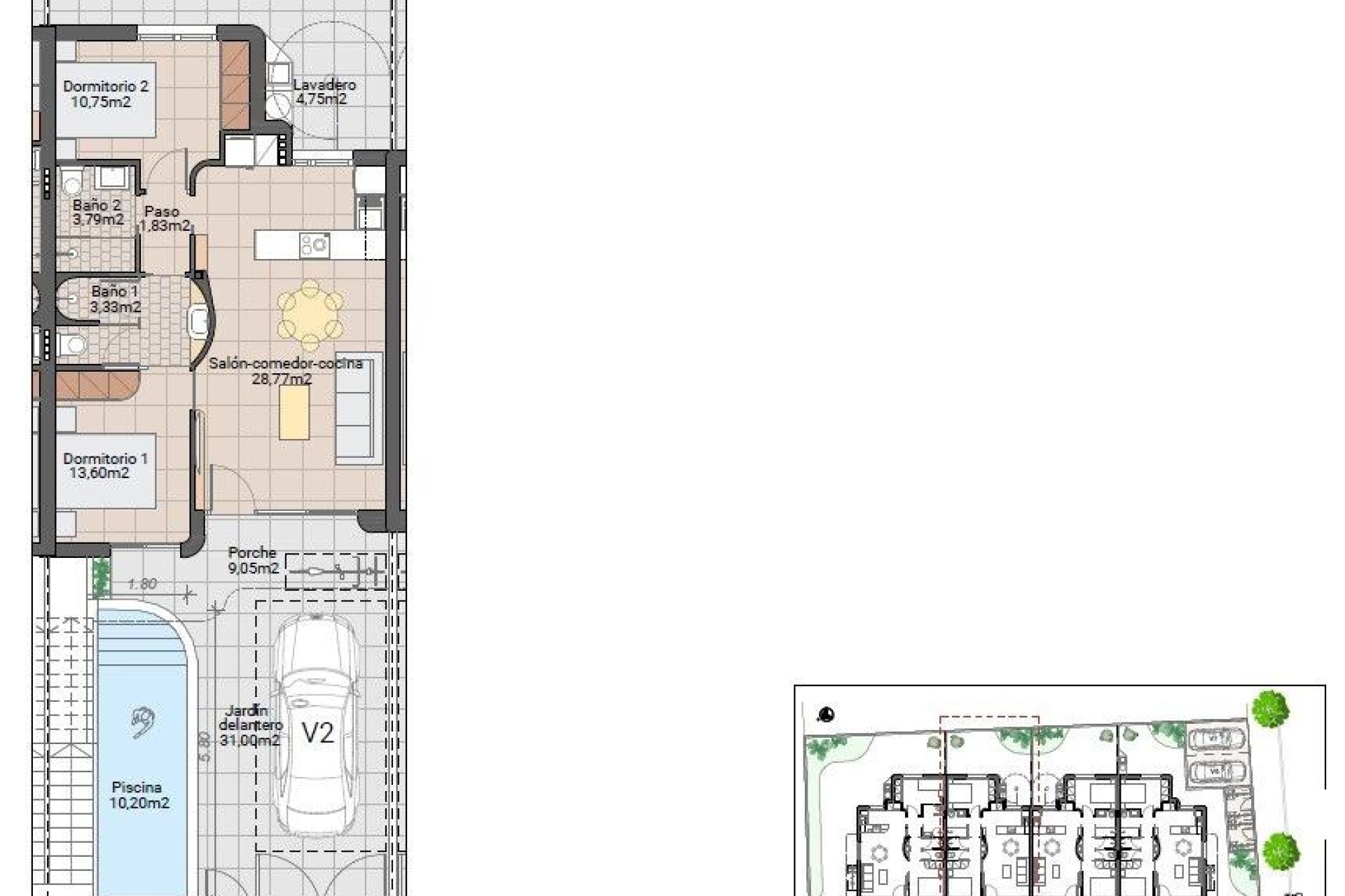 Nuevo - Bungalow -
Pilar de la Horadada - Pueblo